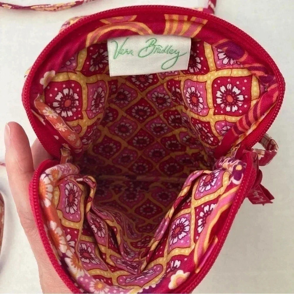 Vera Bradley Shoulder Crossbody‎ Purse Raspberry Fizz (Retired) - Picture 5 of 10